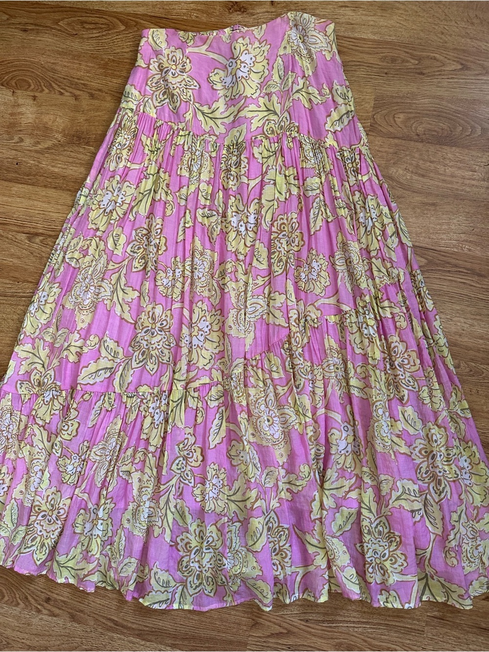 MINKPINK Laurelle Maxi Skirt L Pink Floral